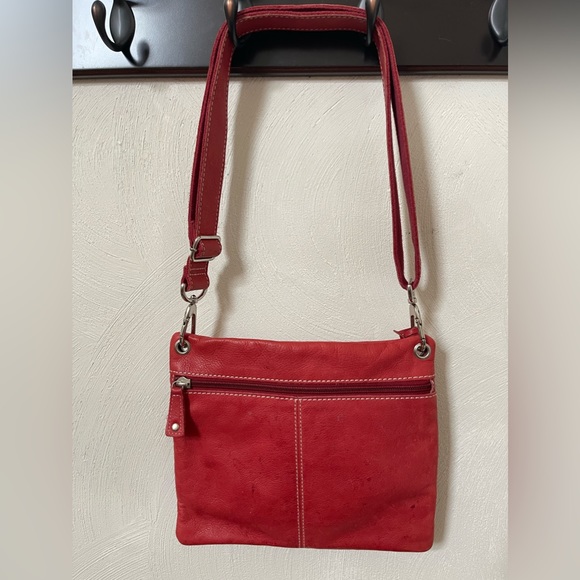 Fossil Sutter RED Leather Cross-body Handbag ZB2340 Great Quality! - Picture 5 of 9